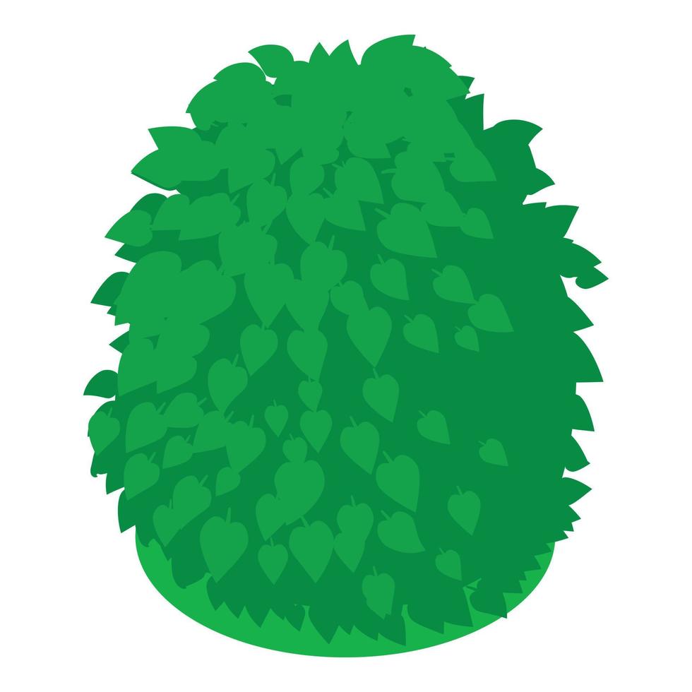 icono de arbusto verde vector isométrico. icono de arbusto con forma decorativa verde natural