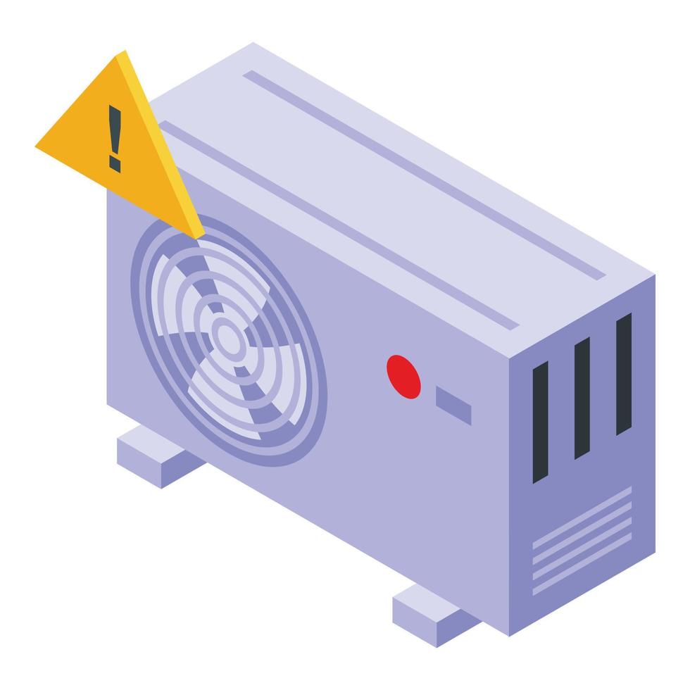 Broken air conditioner icon isometric vector. Home system vector