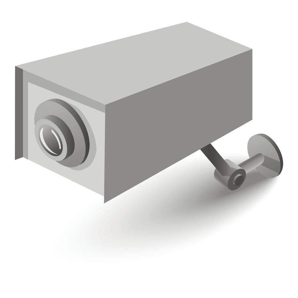 Surveillance camera icon, isometric 3d style vector