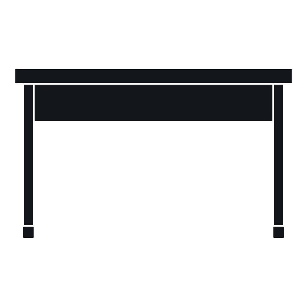 Desk icon, simple style vector