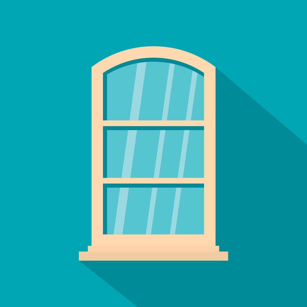 White narrow window icon, flat style vector