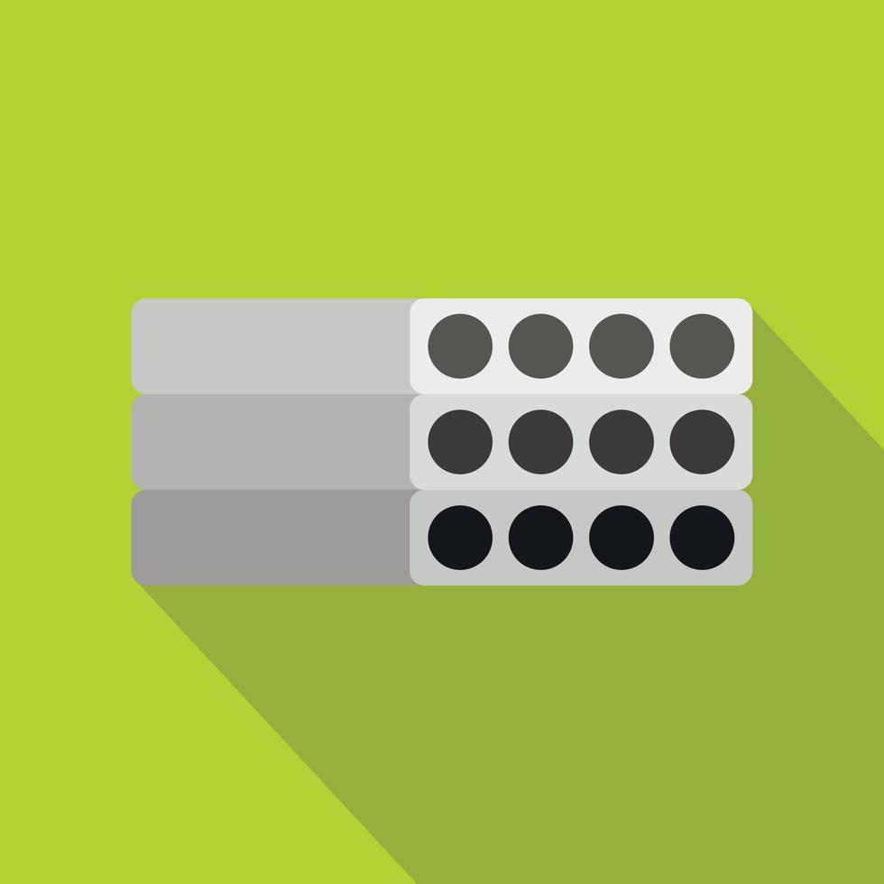 Stack of precast reinforced concrete slabs icon vector