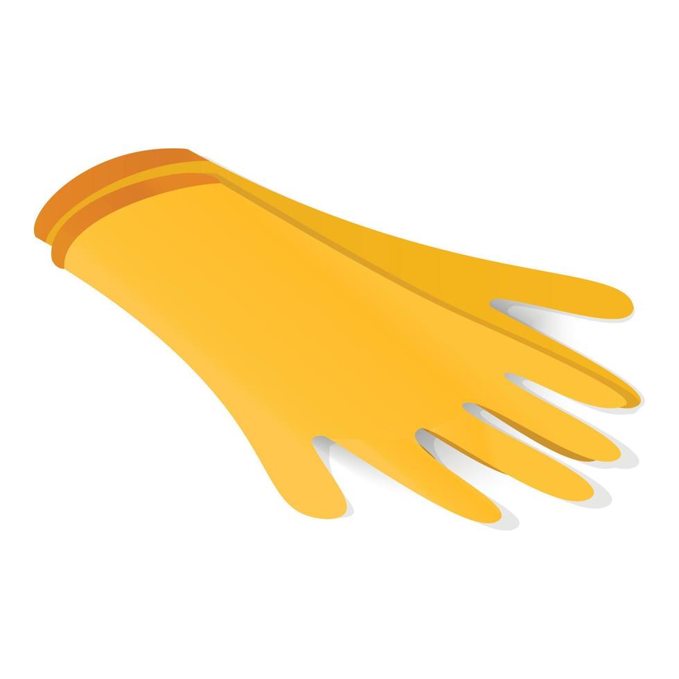 Latex gloves icon, isometric style vector