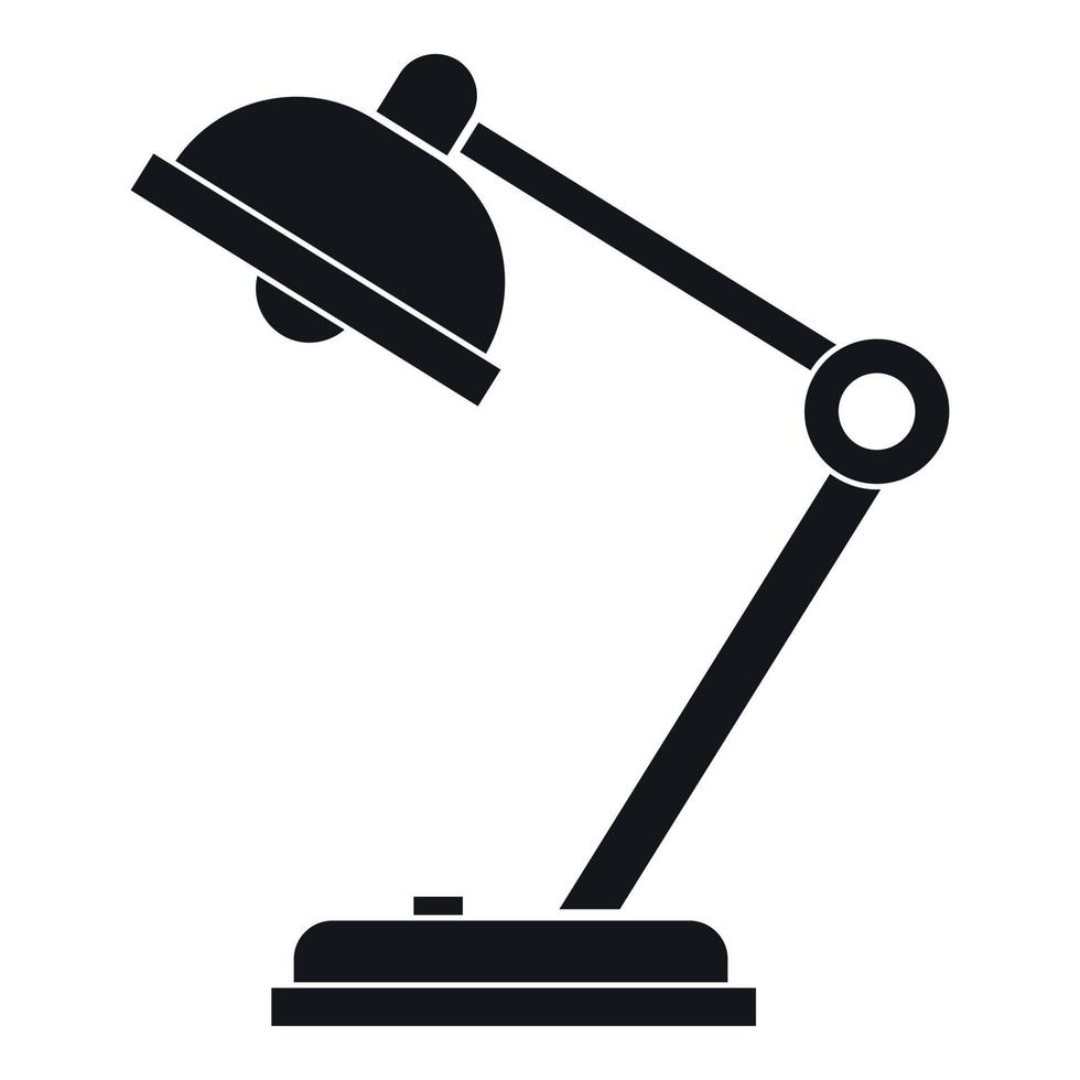 Desk lamp icon, simple style vector