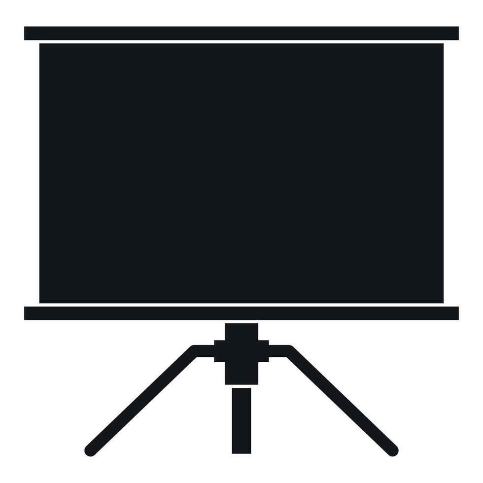 Blank projection screen icon, simple style vector