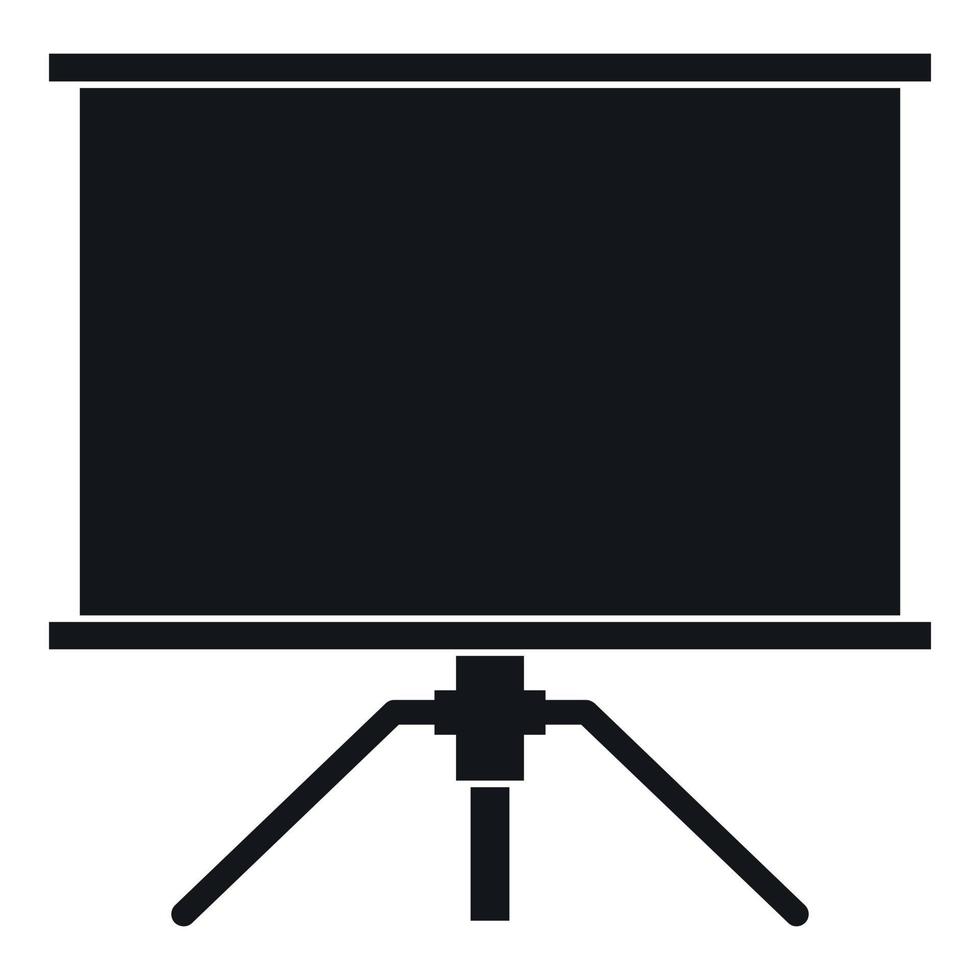 Blank projection screen icon, simple style vector