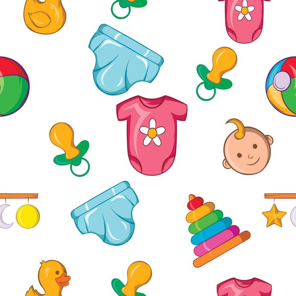 Baby pattern, cartoon style vector