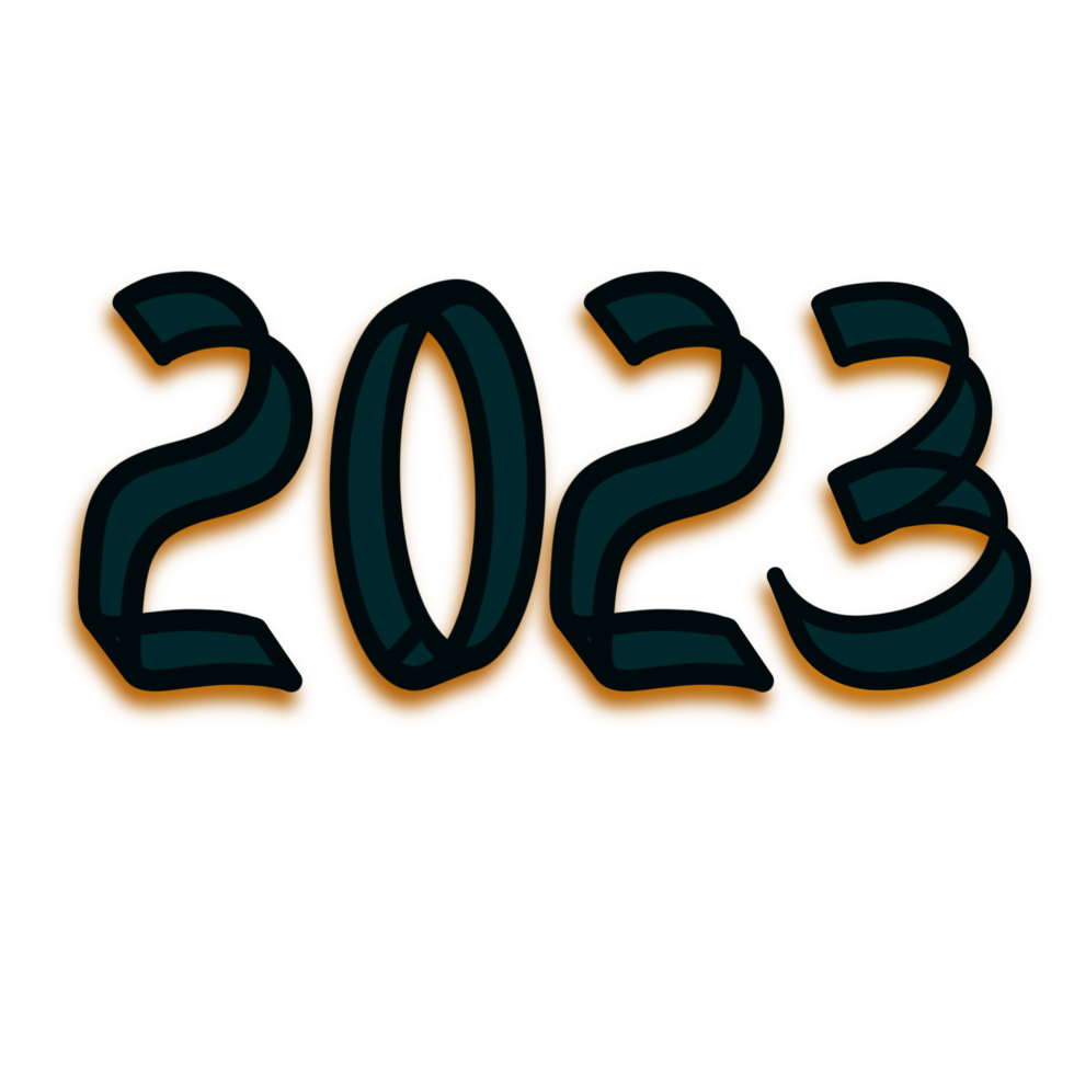 ano 2023 número feliz ano novo png