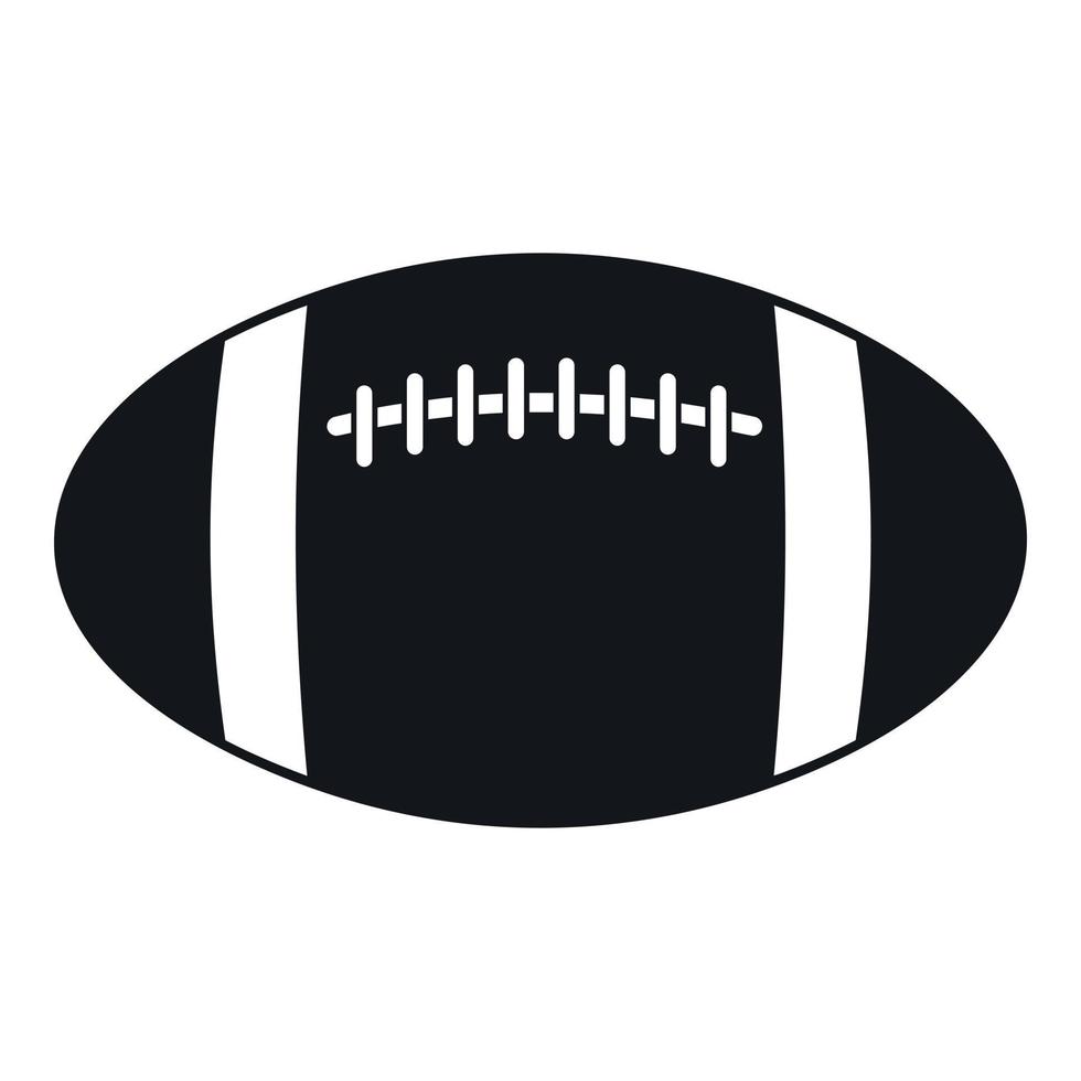 icono de pelota de rugby, estilo simple vector