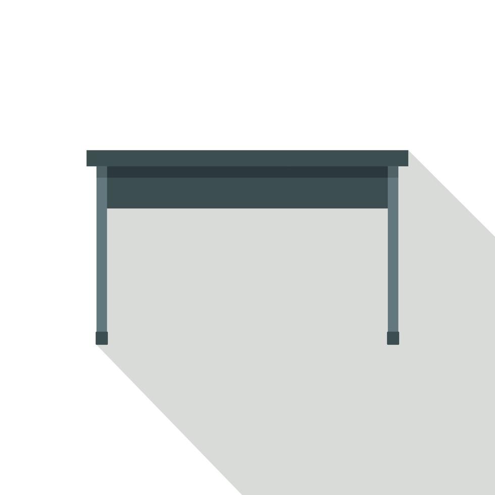 icono de escritorio negro, estilo plano vector