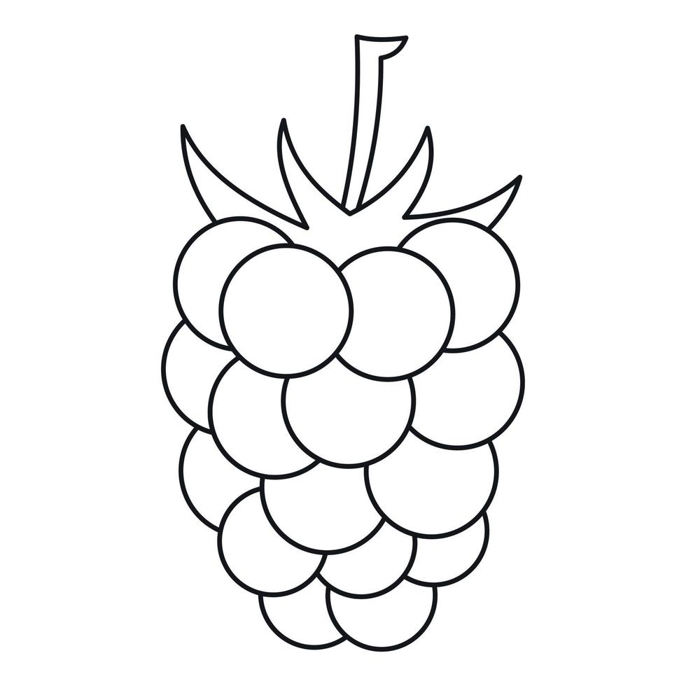 Blackberry icon, outline style vector