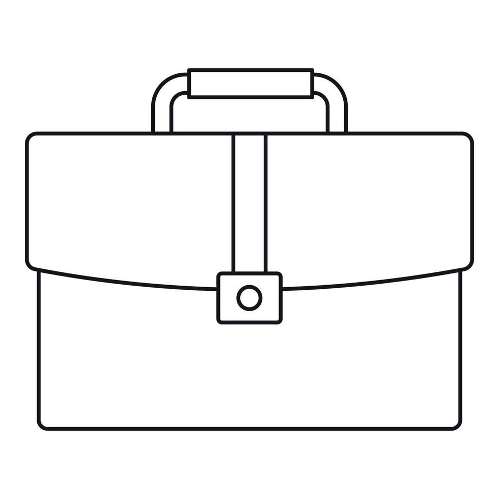 Briefcase icon, outline style vector