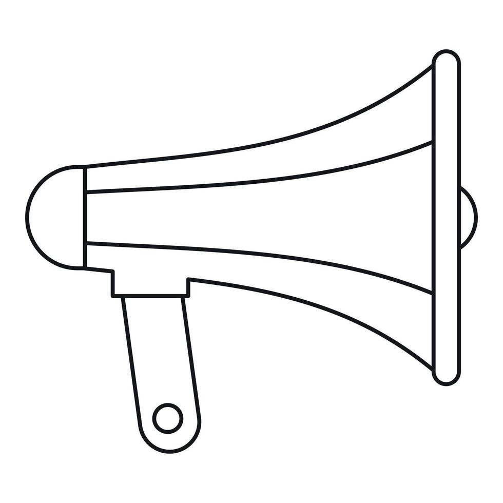 Megaphone icon, outline style vector