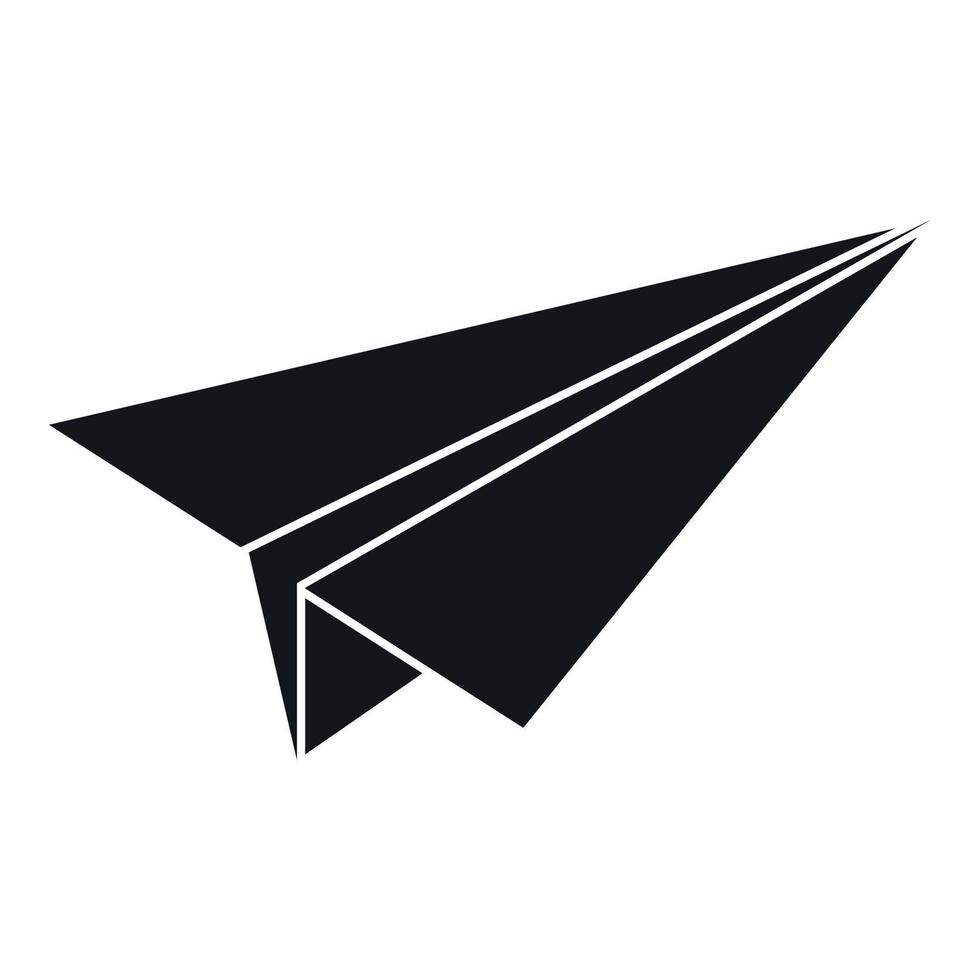 Paper airplane icon, simple style vector