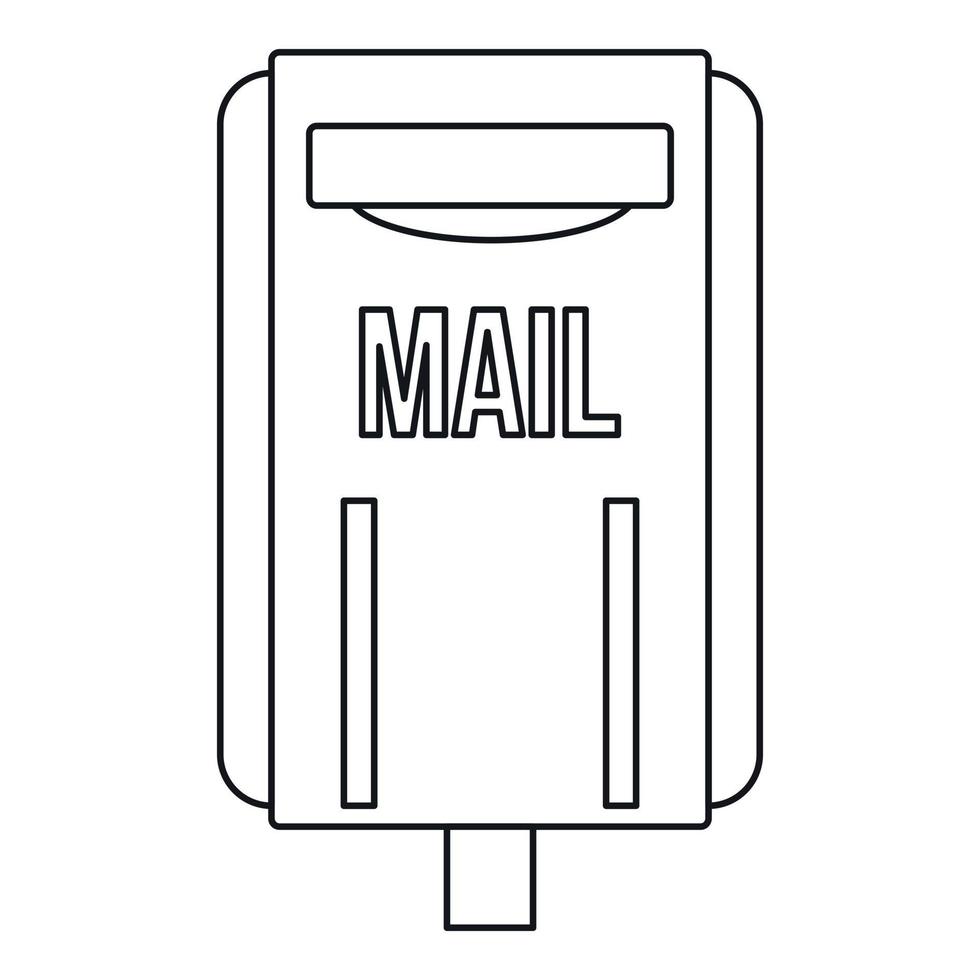 Mail box post icon, outline style vector