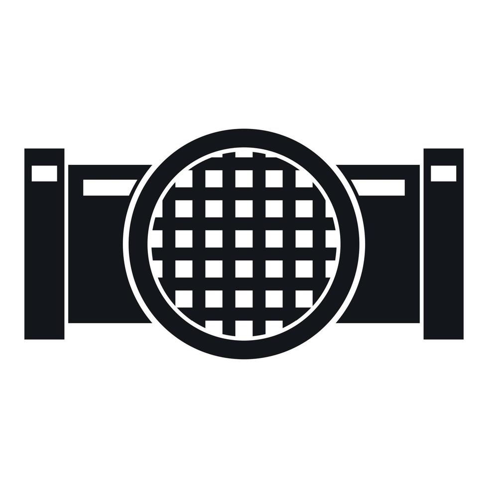 Drain pipe icon, simple style vector