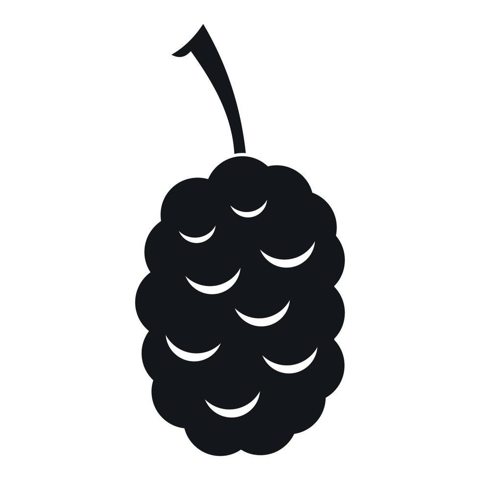 Fruit of mulberry icon, simple style vector