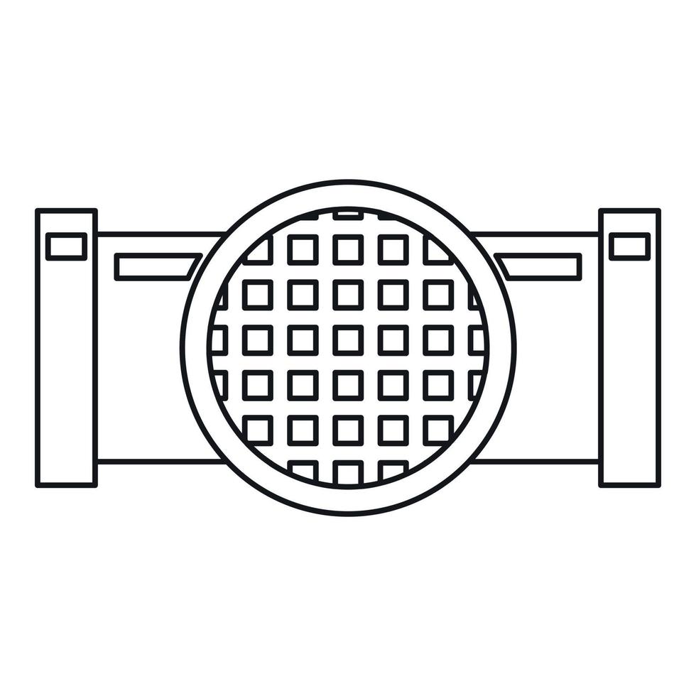 Drain system icon, outline style vector