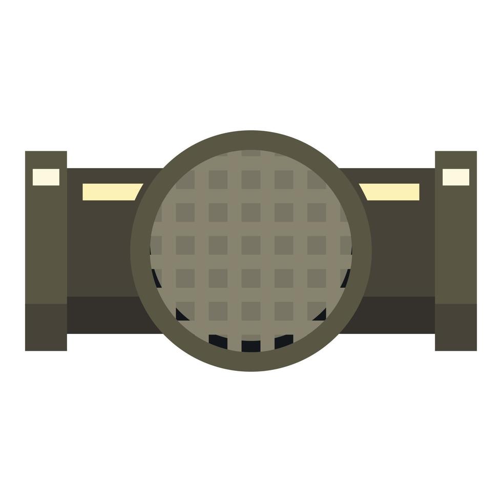 Drainage system icon, flat style vector