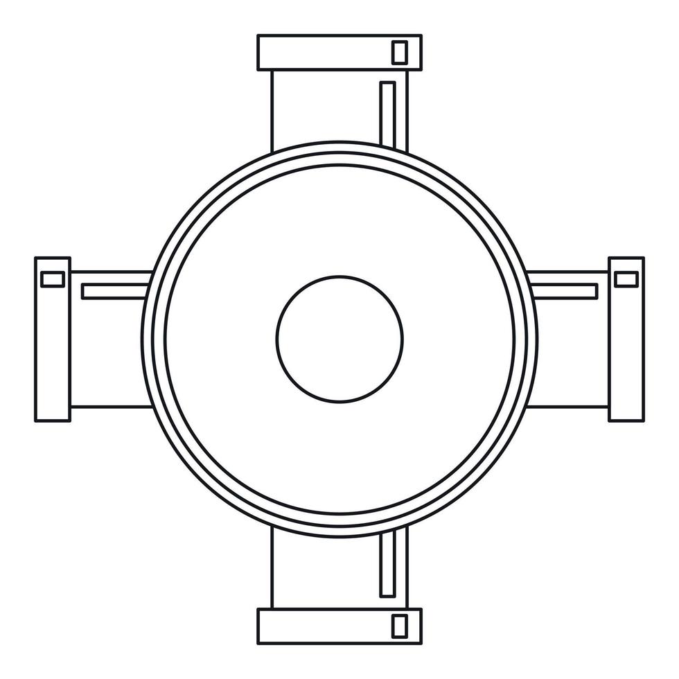 Connection pipes icon, outline style vector
