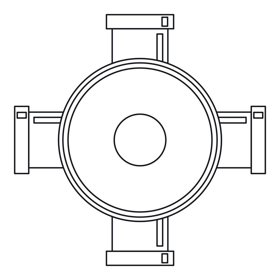 icono de tuberías de conexión, estilo de contorno vector