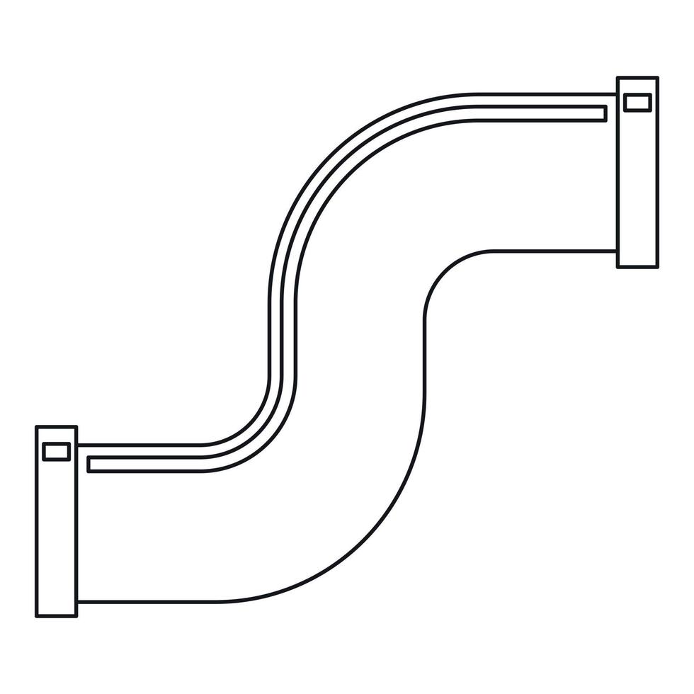 icono de tubería conjunta s, estilo de contorno vector