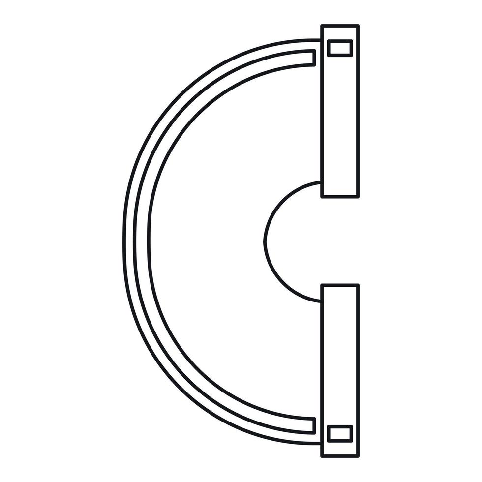 Water pipe icon, outline style vector