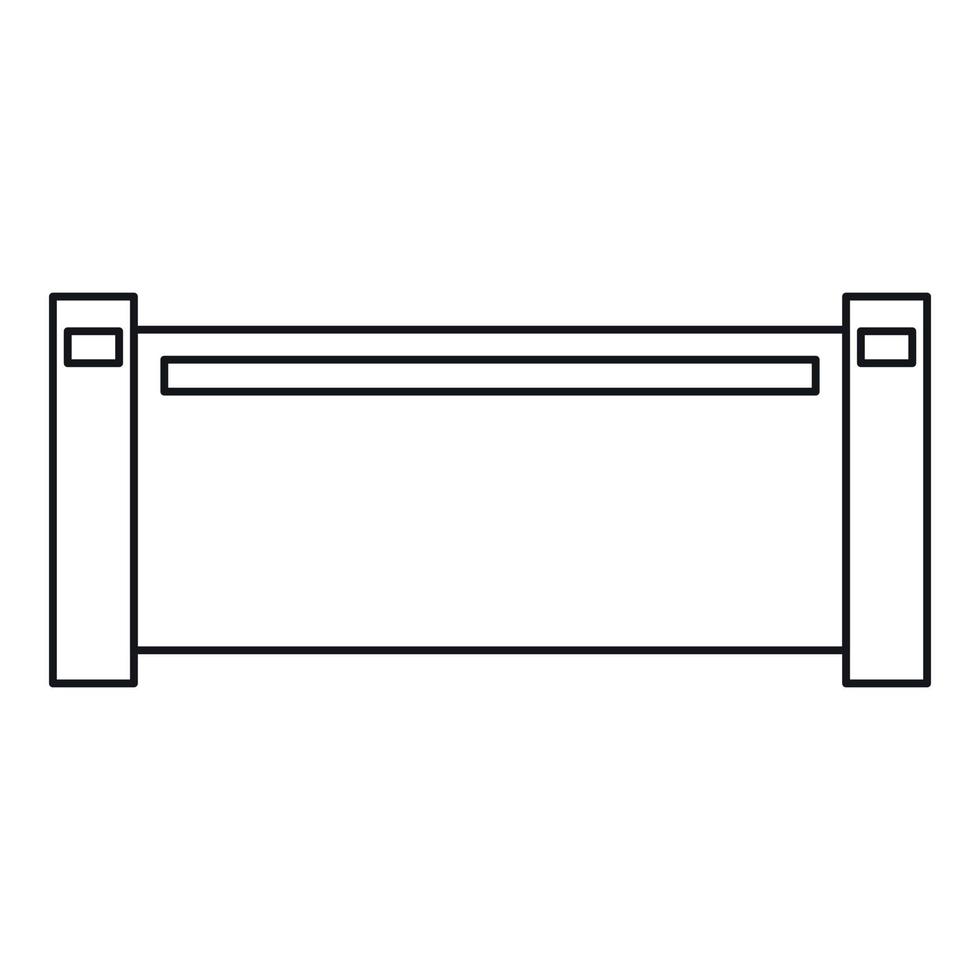 Pipe piece icon, outline style vector