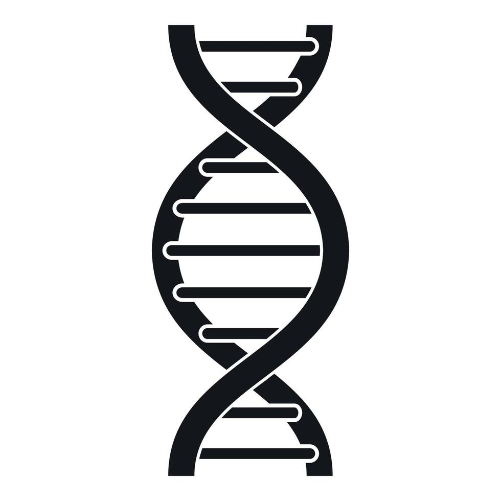 DNA spiral icon, simple style vector