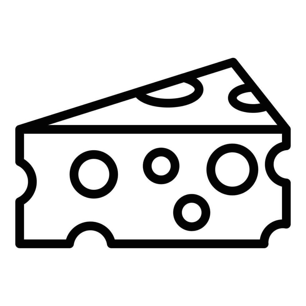 Cheese zinc icon outline vector. Vitamin food vector