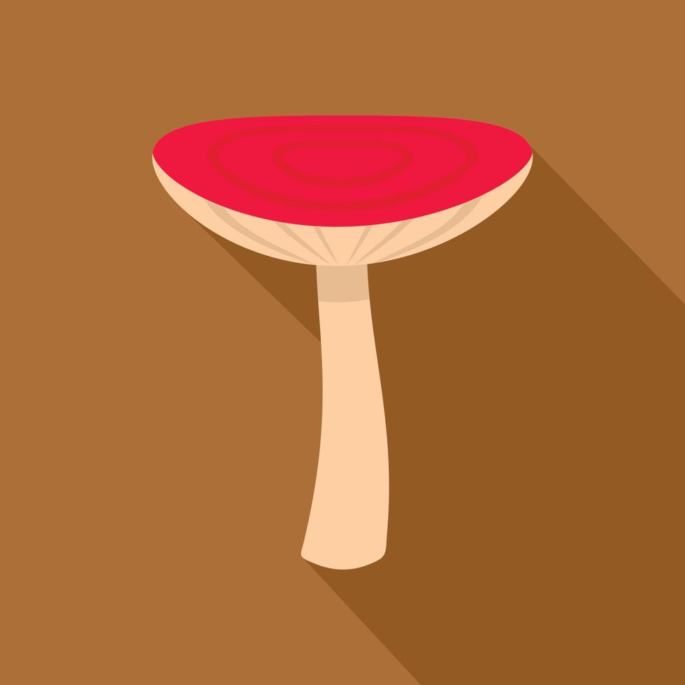 Mushroom russet icon, flat style vector