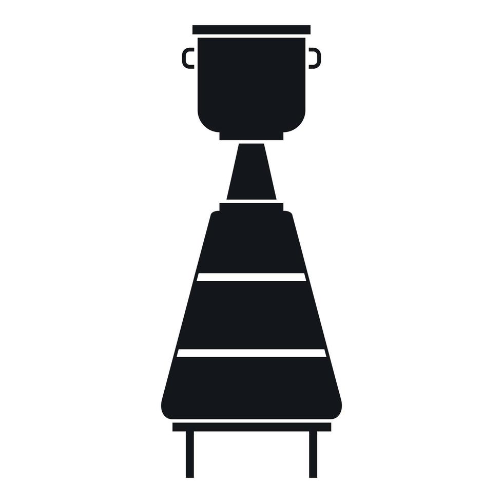 Wine distillery equipment icon, simple style vector