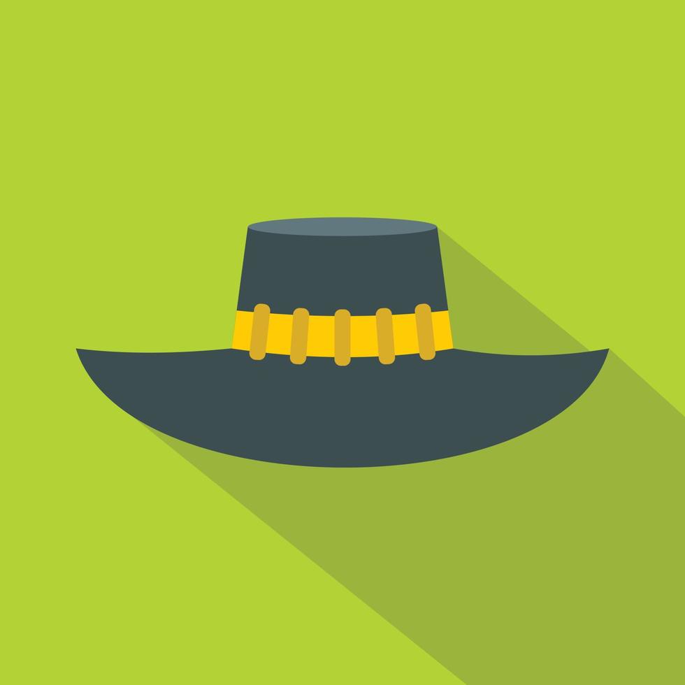 Woman hat icon, flat style vector