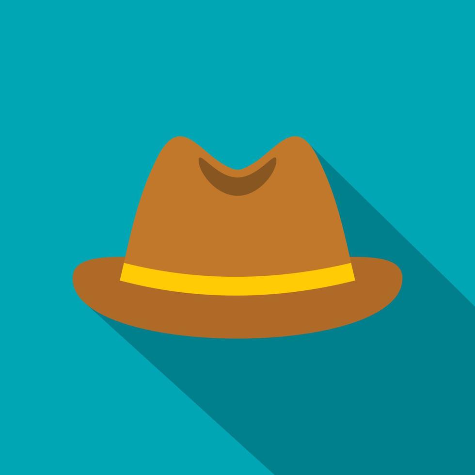 Man hat icon, flat style vector