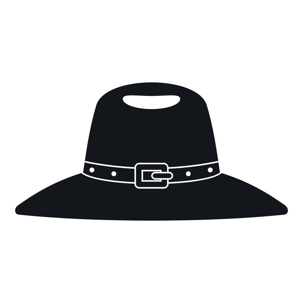 Hat icon, simple style vector