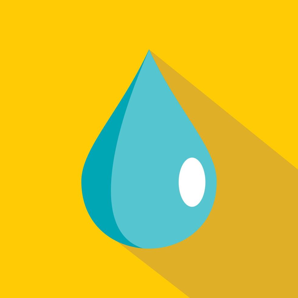 Drop icon, flat style vector