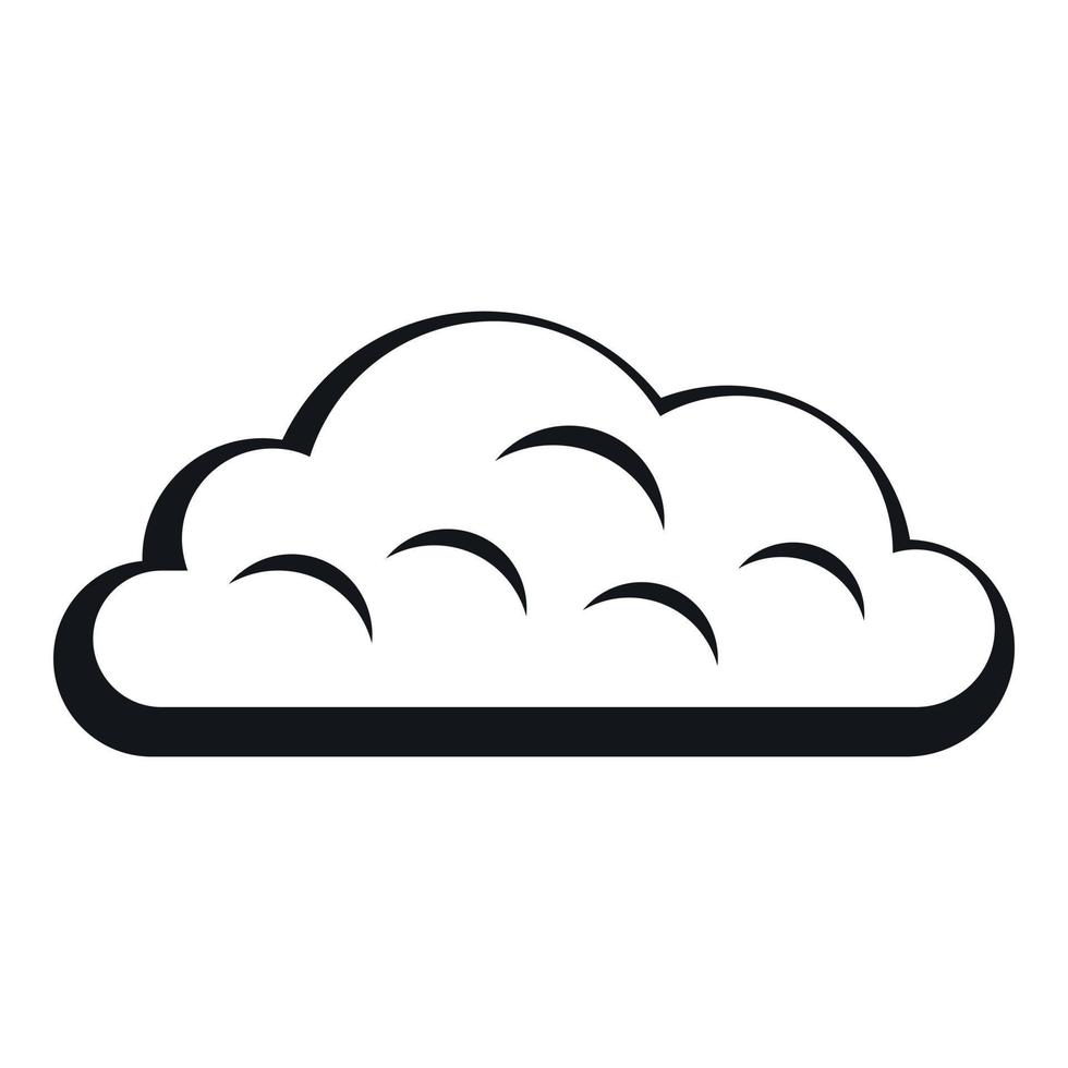 icono de nube de nieve, estilo simple vector