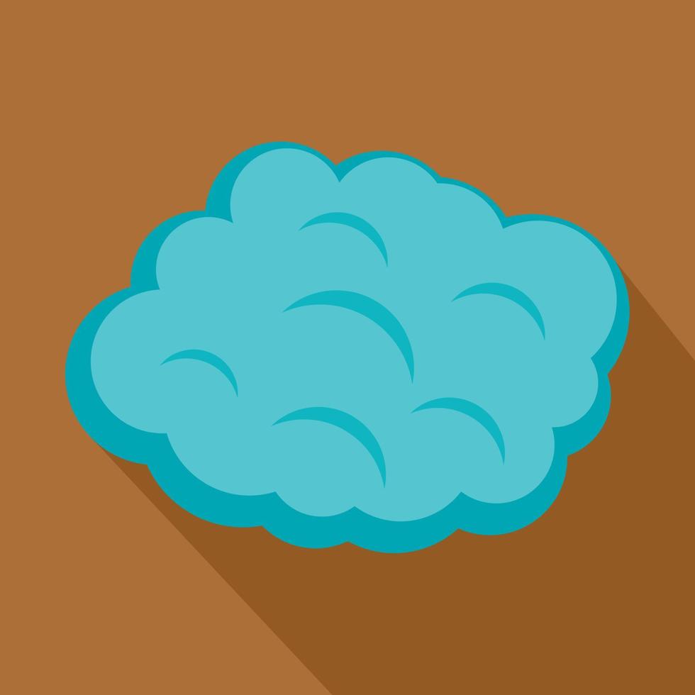 Round cloud icon, flat style vector