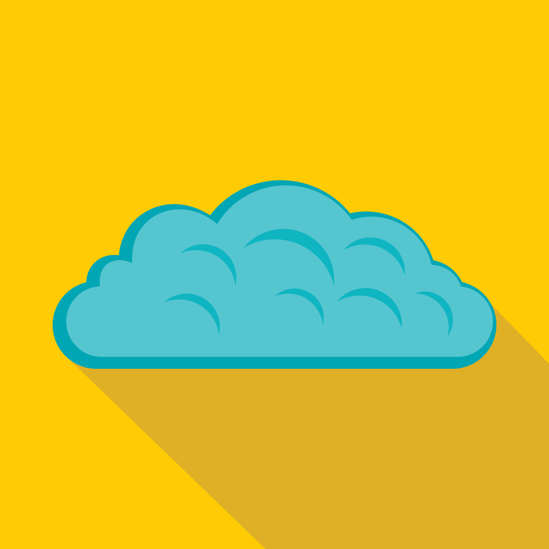 Autumn cloud icon, flat style 15211092 Vector Art at Vecteezy