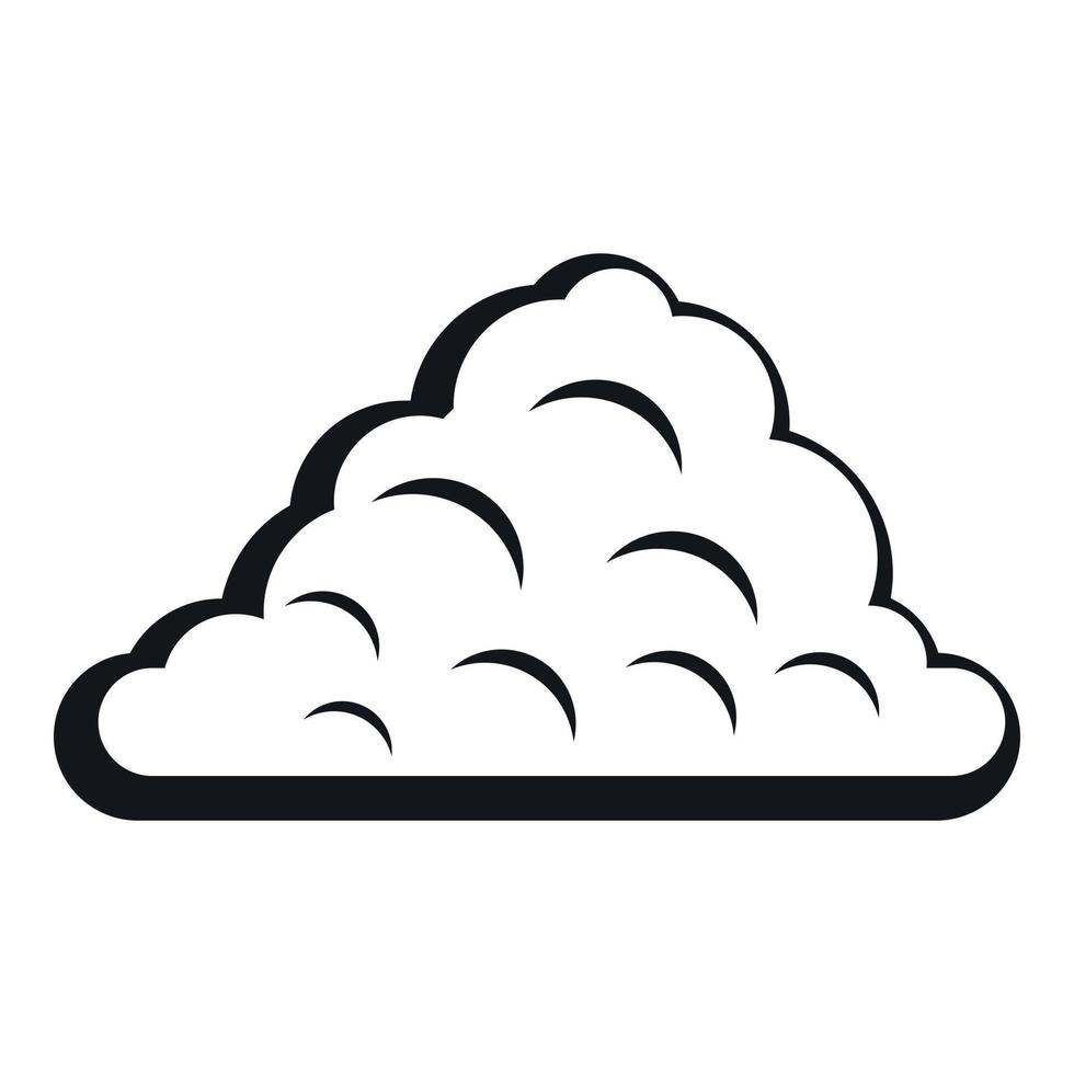 One cloud icon, simple style vector
