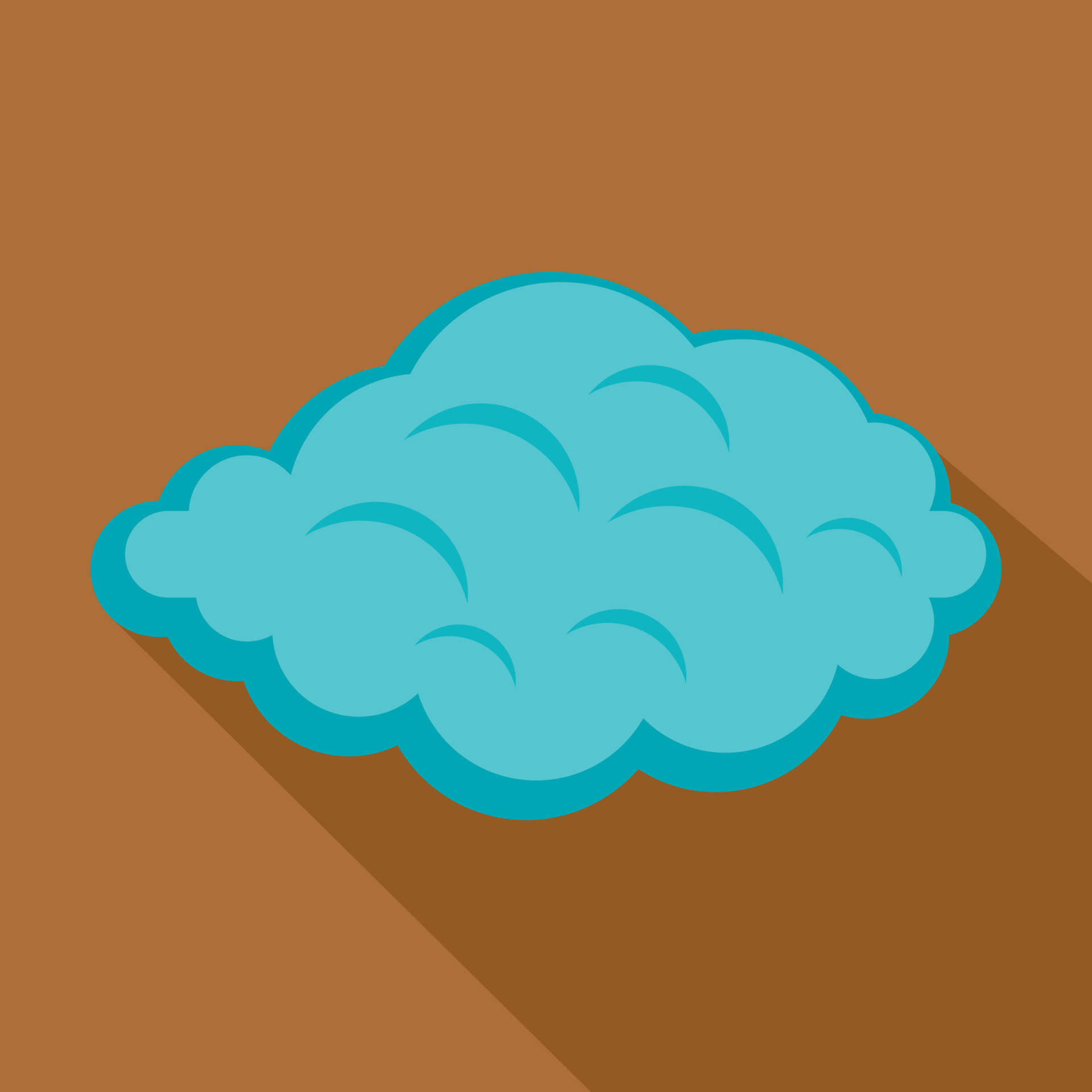 Small cloud icon, flat style 15211101 Vector Art at Vecteezy