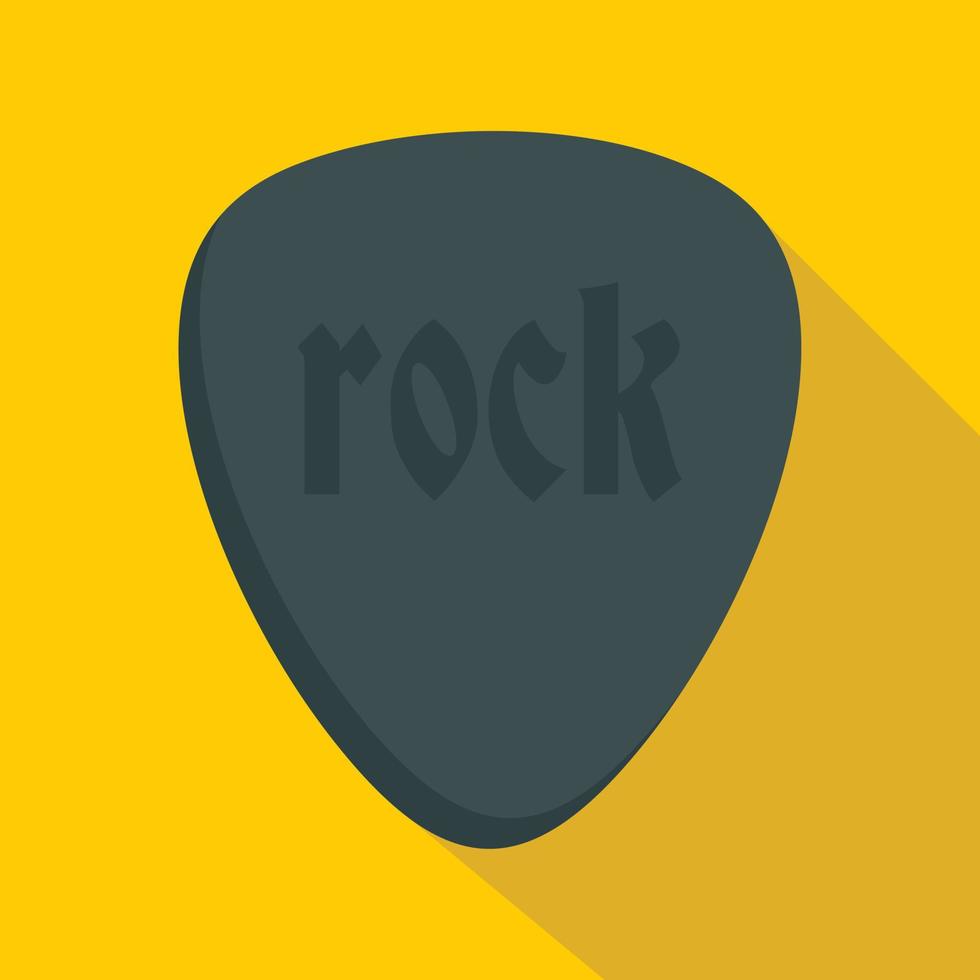Rock stone icon, flat style vector
