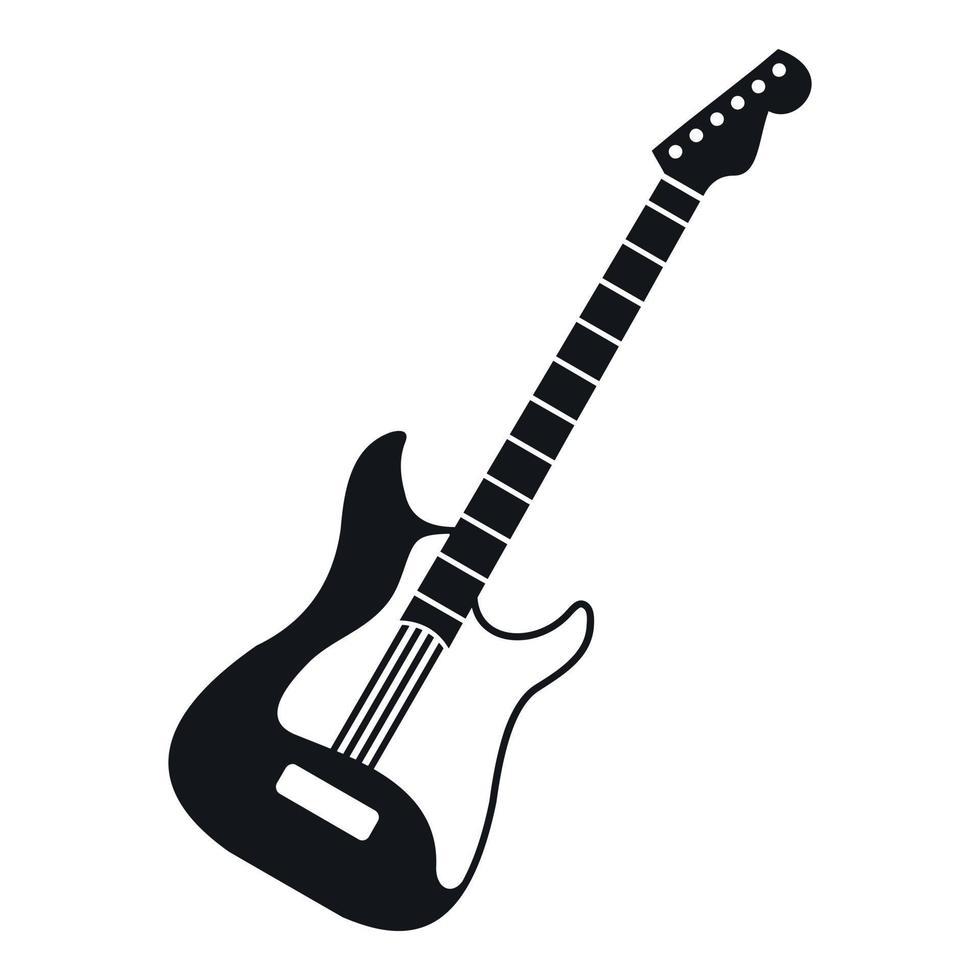 Acoustic guitar icon, simple style vector