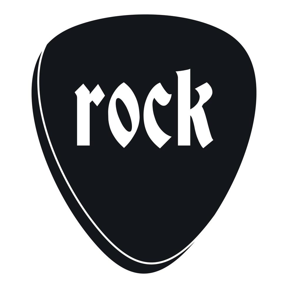 Rock stone icon, simple style vector
