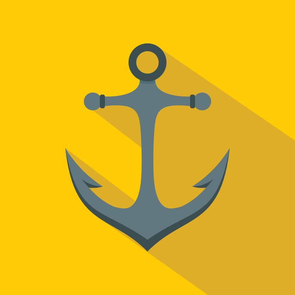 Anchor icon, flat style vector