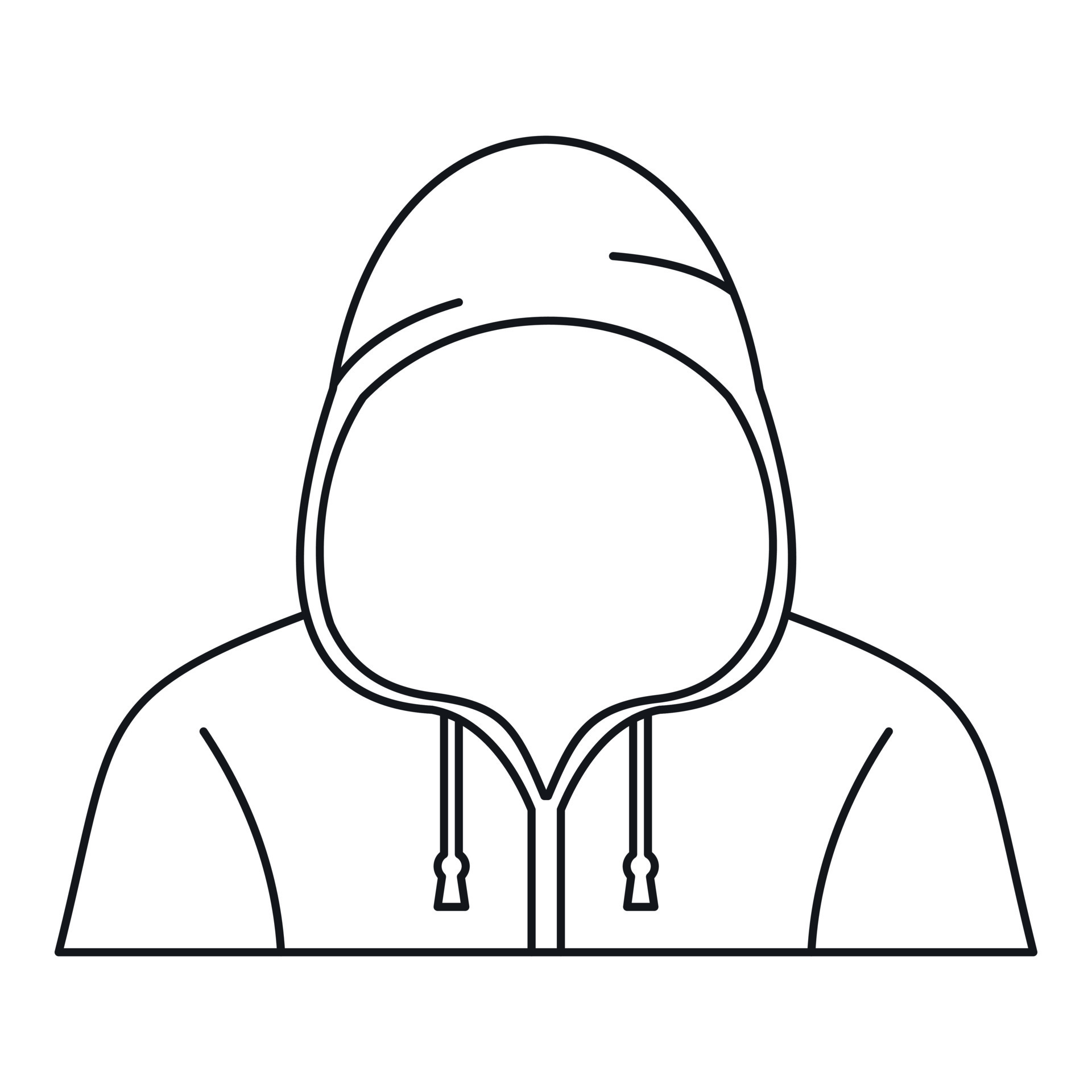Hooded man icon, outline style 15211125 Vector Art at Vecteezy