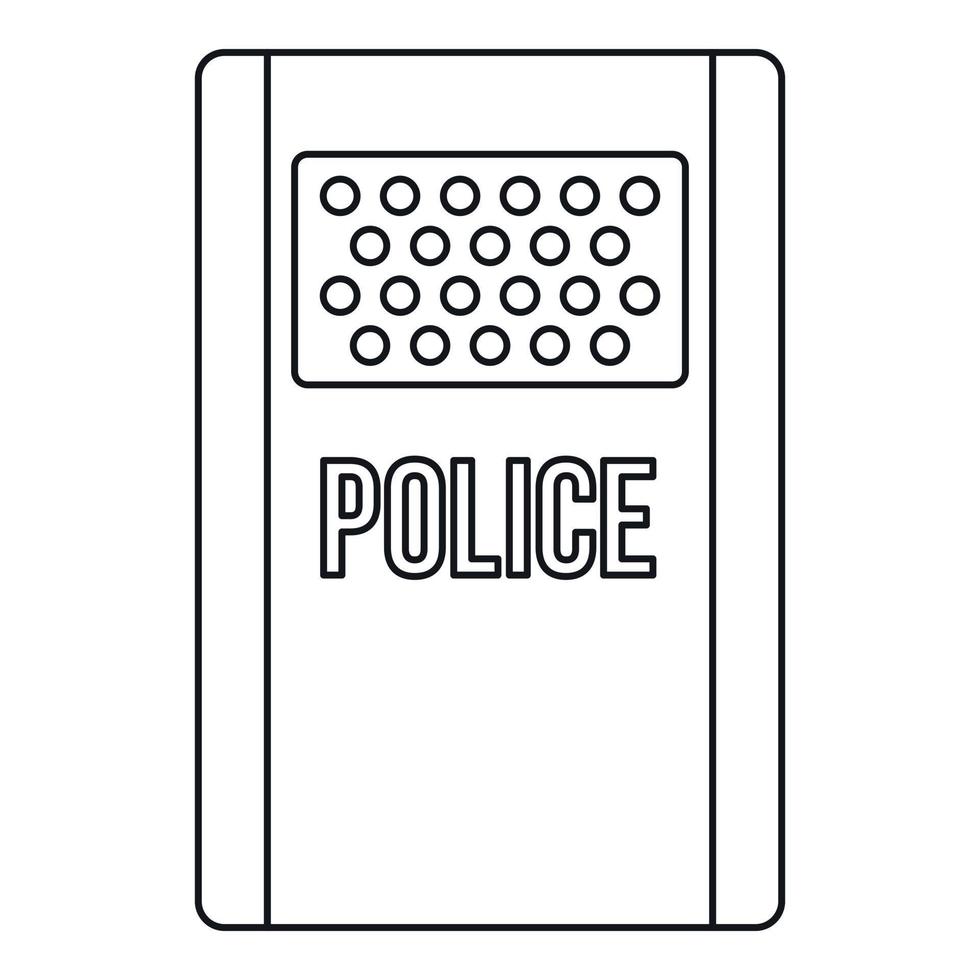 icono de policía, estilo de contorno vector