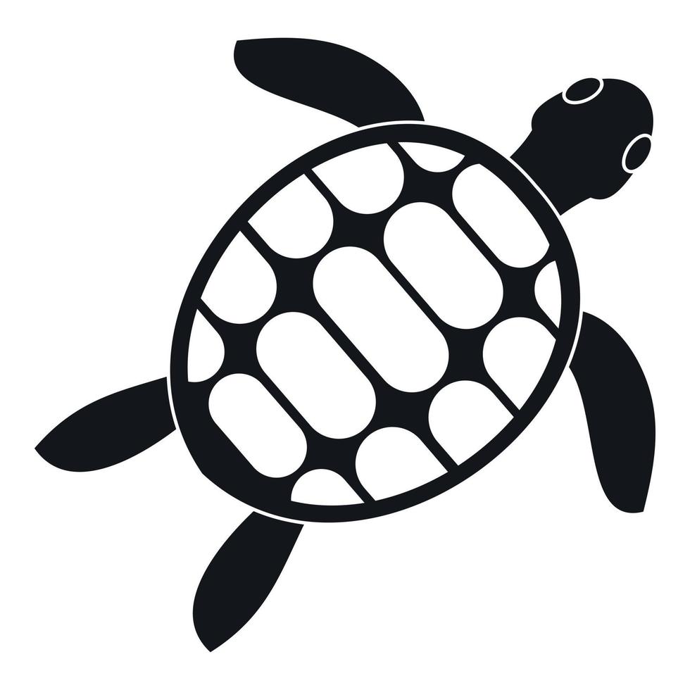 Turtle icon, simple style vector