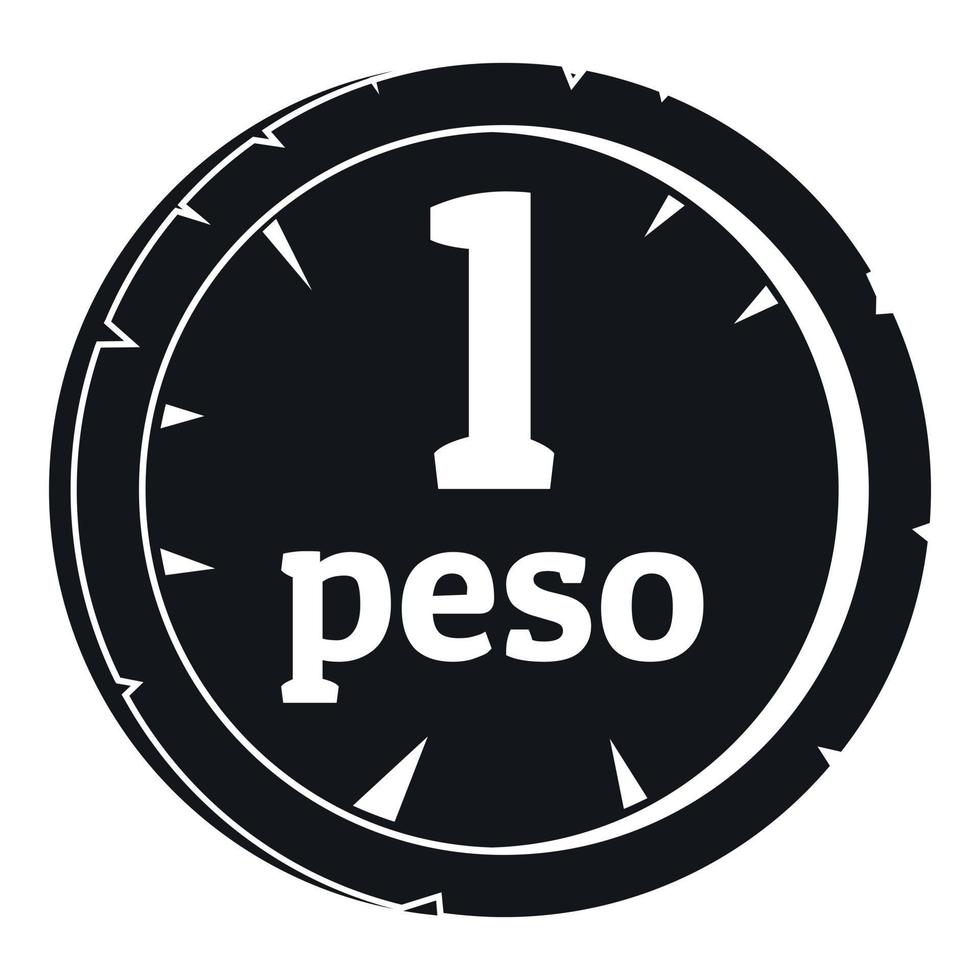 Peso icon, simple style vector