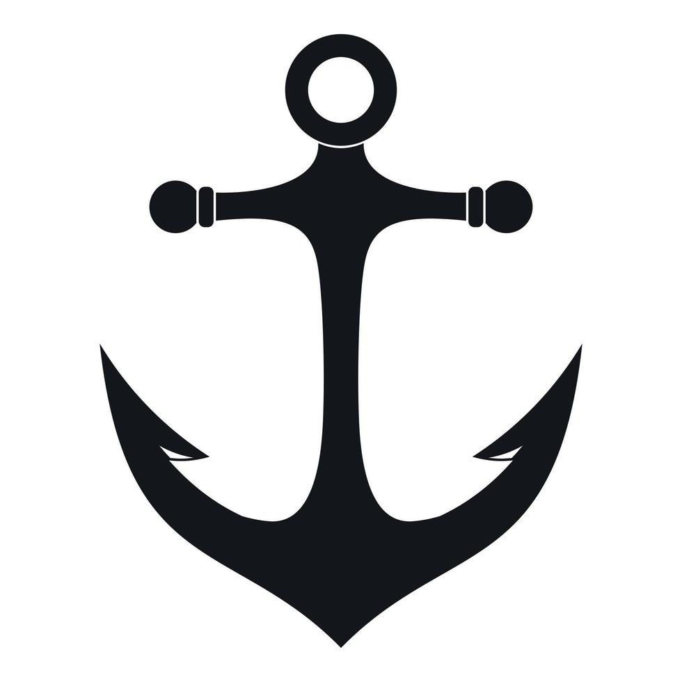 Anchor icon, simple style vector